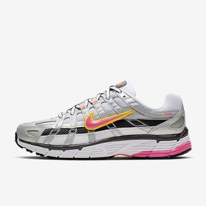 Nike Silver and Pink Retro Sneakers